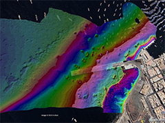 Levantamiento Batimétrico Multihaz de Puerto Marítimo de Ilo - Moquegua - Noviembre 2022 - Vista de planta