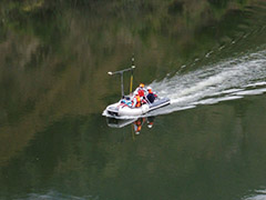 Batimetría Multihaz de Embalse Huallamayo - Julio 2021 - Levantando