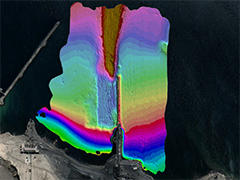 Levantamiento Batimétrico Multihaz de Puerto X - Enero 2022 - Vista de planta